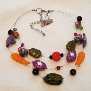 Treska 3 Strand Beaded Necklace